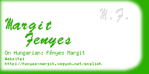 margit fenyes business card